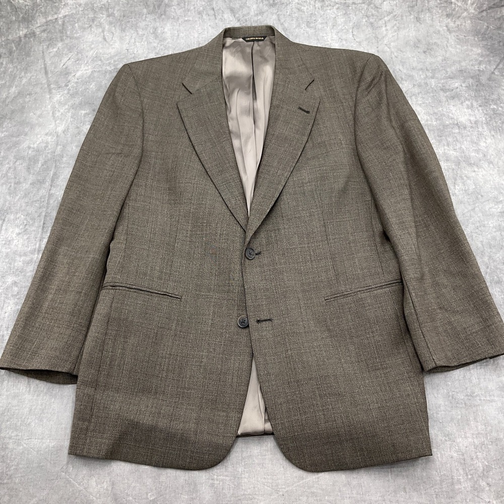 Austin Reed Blazer Men 40R Brown Glen Plaid Classic Office Wool USA Suit Jacket